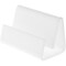 Plymor White Acrylic Deluxe Business Card / Postcard Holder, 3.5" W x 2.875" D x 2.125" H